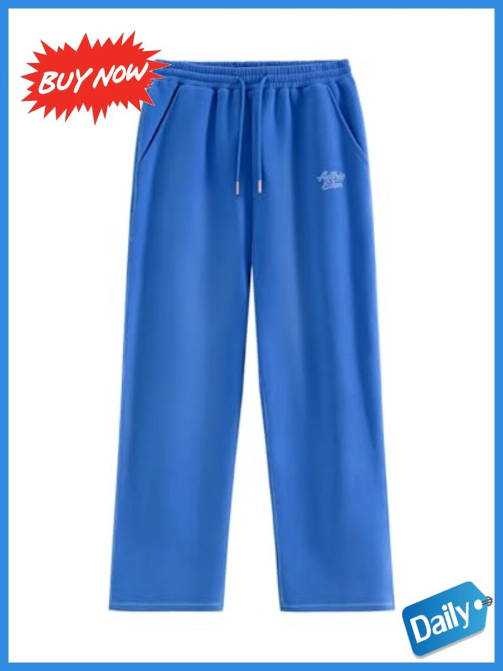 Wide Leg Fleece Sweatpants Baggy Lounge Pants High Rise Cotton Blend